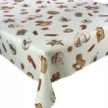 Ubrus Vánoční Odolný Skvrnám Béžový 140x320 cm