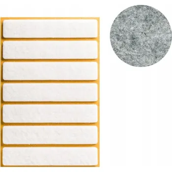 Podložka pod nábytek Filcové podložky ŠEDÉ obdélníkové 20x80mm 7 ks