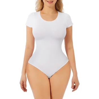 Body Tvarující body s krátkým rukávem, BÍLÉ velikost ostatní: 3XL/4XL