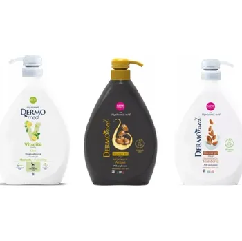 Sprchový gel Dermomed Sada 3x Sprchový gel 1 L - Argan, Mandle, Limetka