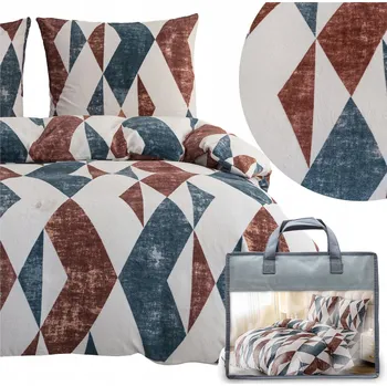 Povlečení Povlečení 200x220 Sada 3 dílů Mikrovlákno Plyšové Měkké Teplé Martino