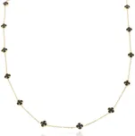 Zlatnictví Helios Zlatý řetízek s černými čtyřlístky