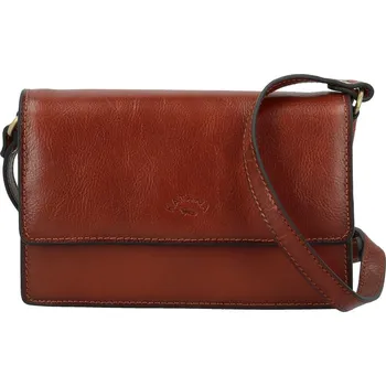 Kabelka Luxusní dámská kožená crossbody kabelka Katana Flavia, hnědá