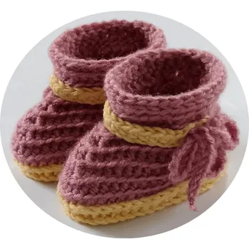 Capáčky Lucido | Ručně háčkované capáčky vel. 17 starorůžové žluté CAP006