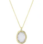 Manoki Ocelový náhrdelník Meriel - křišťál, chirurgická ocel WA805GW Bílá/čirá 45 cm + 5 cm (prodloužení)