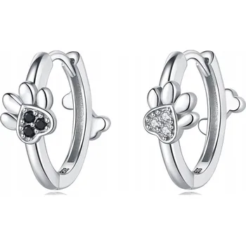 Náušnice Náušnice Fraise 1,3 cm kruhové kroužky s kubickou zirkonií, stříbro S925
