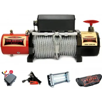 Elektrický naviják 4x4 offroad vytahovák 12000LBS 12V 5,5T, 5433kg s ovládáním a příslušenstvím