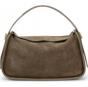 Kabelka MORANTI kabelka z pravé přírodní semišové kůže - bezbarvá