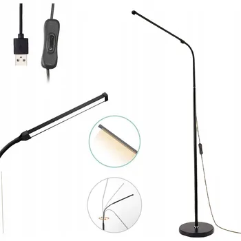 Stojací lampa Stojací LED Lampa na Čtení s Vypínačem a Nastavitelnou Výškou