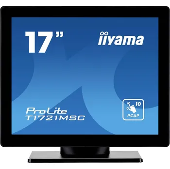 Monitor Iiyama ProLite T1721MSC-B2 dotykový monitor Energetická třída (EEK2021): E (A - G) 43.2 cm (17 palec) 1280 x 1024 Pixel 5:4 5 ms VGA, HDMI(TM), Audio-Line-out ,