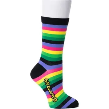 Pánské ponožky Ponožky 69SLAM LINES GREEN (SCKLNG-AT) S