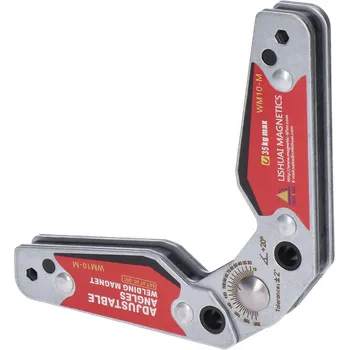 Příslušenství ke svářečce svařovací magnet s nastavitelným úhlem - nastavitelný magnetický držák na svařování, úhel 20° - 200°, neodymový, nosnost 35 kg