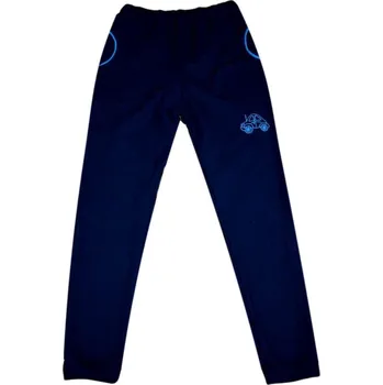 Betty Mode (ušito v ČR) Chlapecké tepláky bavlněné tmavě modré auto