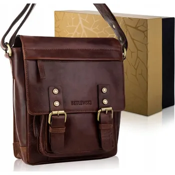 Betlewski sportovní taška z pravé kůže, bez vzoru