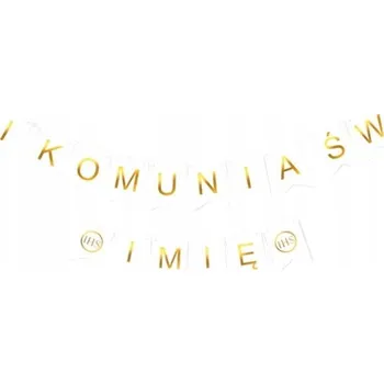 NÁPIS GIRLANDA BANNER A SVATÉ PŘIJÍMÁNÍ + LIBOVOLNÉ JMÉNO pro svaté přijímání