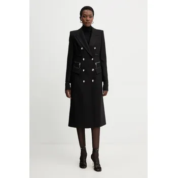 Dámský kabát Kabát Elisabetta Franchi CP01056E2 černá 99X, vel. 34