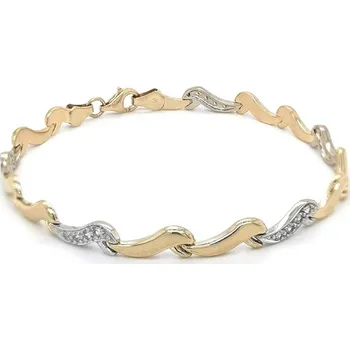 Náramek Náramek z Komibnovaného Zlata se Zirkony 7010067