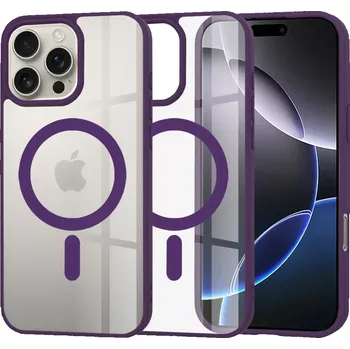 Pouzdro na mobilní telefon Kryt iPhone 16 Pro Max, Techsuit - MagSafe Pro, fialový
