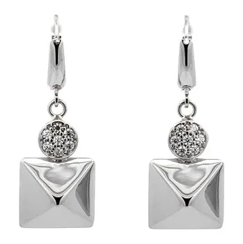 Náušnice Visací Náušnice se Zirkony z Bílého Zlata 7122622