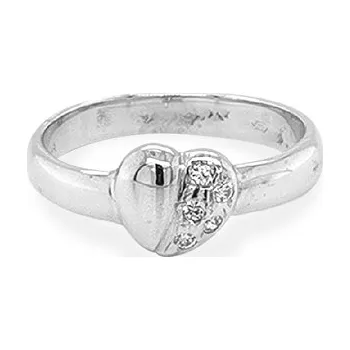 Prsten Zlatý Prsten ve Tvaru Srdce se Zirkony 7131220