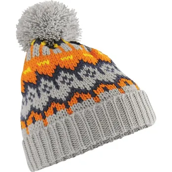 Pracovní přilba Beechfield Čepice s bambulí Retro Ski B 528, bavlněná COT530528ag799-glacier gre UNI Šedá glacier