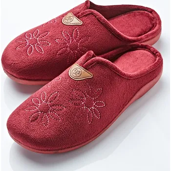 Dámské pantofle Pantofle Květina bordó 41