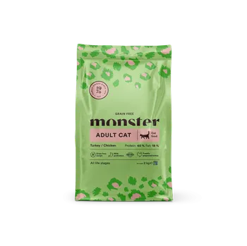 Krmivo pro kočku Monster Original granule pro dospělé kočky krůta/kuře Hmotnost: 400 g