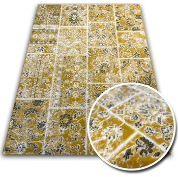 Koberec KOBEREC 140X200 CM NEW IDEA 3859GB11 ŽLUTÝ MODERNÍ INTERIÉR