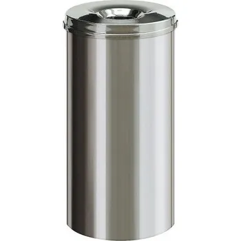 Odpadkový koš Meva Samozhášecí odpadkový koš 50 l - nerez