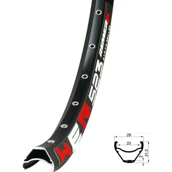 Komponent pro jízdní kolo Rmerx WER 523 (29") 622x23 BA +nyt 32 děr (Ráfek Rmerx WER 523 (29") 622x23 BA +nyt 32 děr)