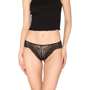 Oblečení a móda Dámská tanga 160 black - BABELL černá XL