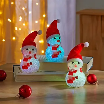 Vánoční dekorace 3Pagen LED sněhulák bílá 000