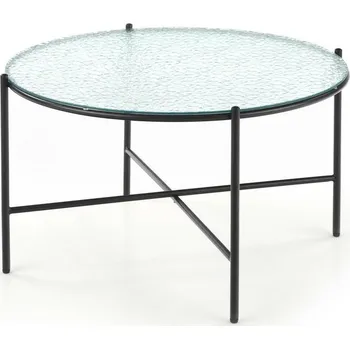 Konferenční stolek Kulatý skleněný konferenční stolek Anabel moderní loftový průhledný do obýváku Intesi 70 cm