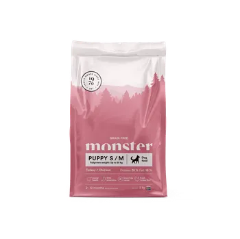 Krmivo pro psa Monster Grain Free granule pro štěňata S/M kuře/krůta Hmotnost: 2 kg