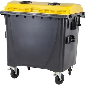 Železářství Meva Plastový kontejner s plochým víkem 1100 l. plasty