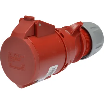 Elektrická zásuvka Přenosná zásuvka 32A 4P 400V červená IP44 224-6
