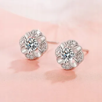 Náušnice NÁUŠNICE PEcky se Zirkony Stříbrné Zirkony