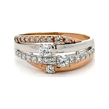 Prsten Prsten se Zirkony z Kombinovaného Zlata 7131864
