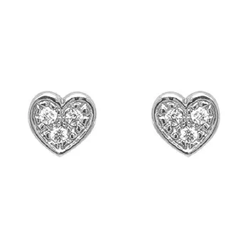Náušnice Zlaté Náušnice Srdíčka se Zirkony 7121825