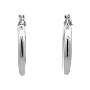 Náušnice Kruhové Náušnice z Bílého Zlata 7122644