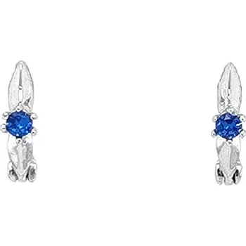 Náušnice Náušnice z Bílého Zlata se Safírem – Kouzlo Modrého Drahokamu 7120349