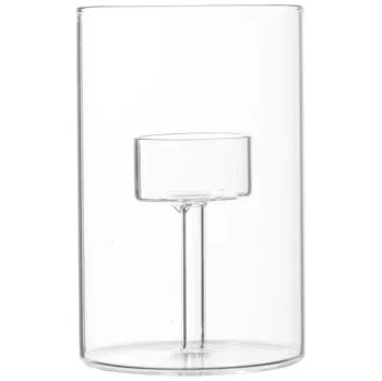 Svícen Designový skleněný svícen Ina 15 cm