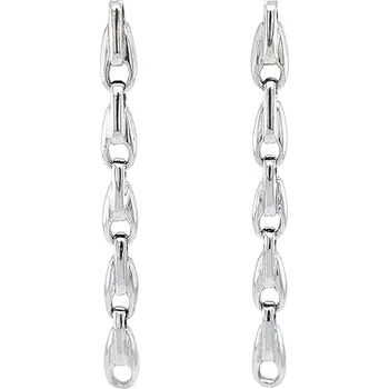 Náušnice Visací Náušnice Bílé Zlato s Elegantním Řetízkovým Designem