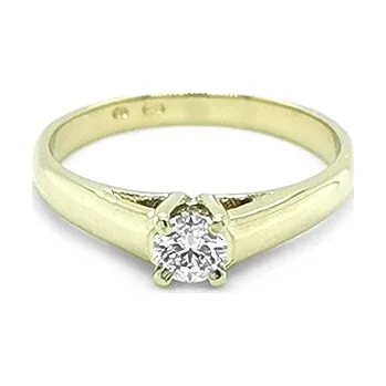 Prsten Zlatý Zásnubní Prsten s Diamantem 2011029