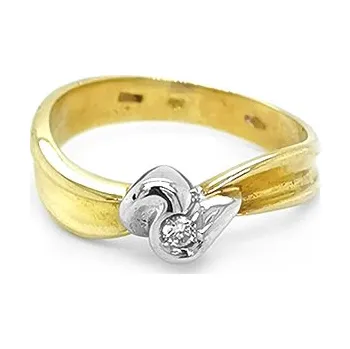 Prsten Zlatý Zásnubní Prsten s Diamantem 2011287