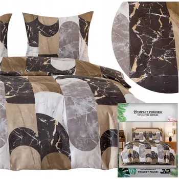 Povlečení POVLEČENÍ Maria povlaky na polštáře 70x80 sada 160x200 4 dílné SATÉNOVÉ geometrické