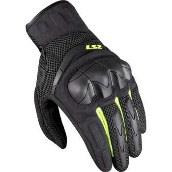 Moto rukavice LS2 KUBRA MAN GLOVES ANTHRACITE H-V YELLOW M