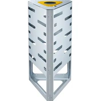 Odpadkový koš Meva Odpadkový koš "trojúhelník" - žlutý - bez stříšky