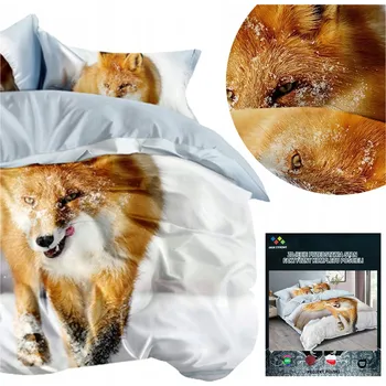 Povlečení Povlečení 160x200 3dílná sada povlaky 70x80 mikrovlákno 3D Andreas liška