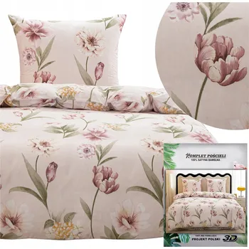 Povlečení Povlečení 140x200 2dílná sada povlak 70x80 saténové Maria květiny